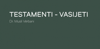 Testamenti (Vasijeti) – Dr. Musli Vërbani